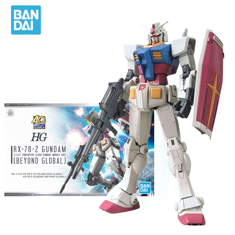 

Bandai Original Anime GUNDAM Model HG 1/144 RX-78-2 GUNDAM BEYOND GLOBAL Action Figure Assembly Model for Kids Toys Gifts