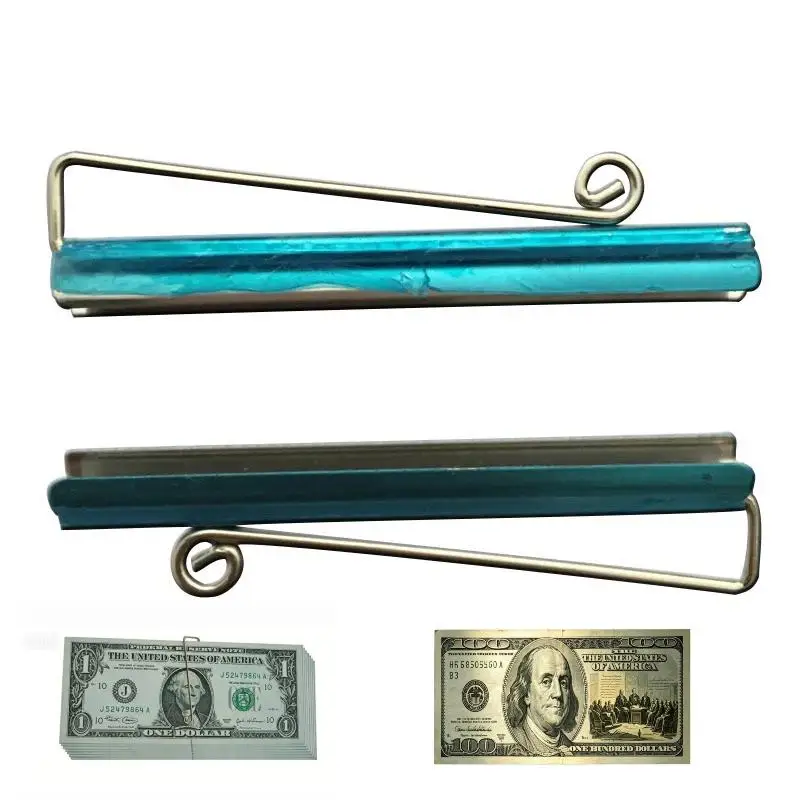 Metal Money Clip Bifold Design with Secure Spring Clamp for Daily Cash Use