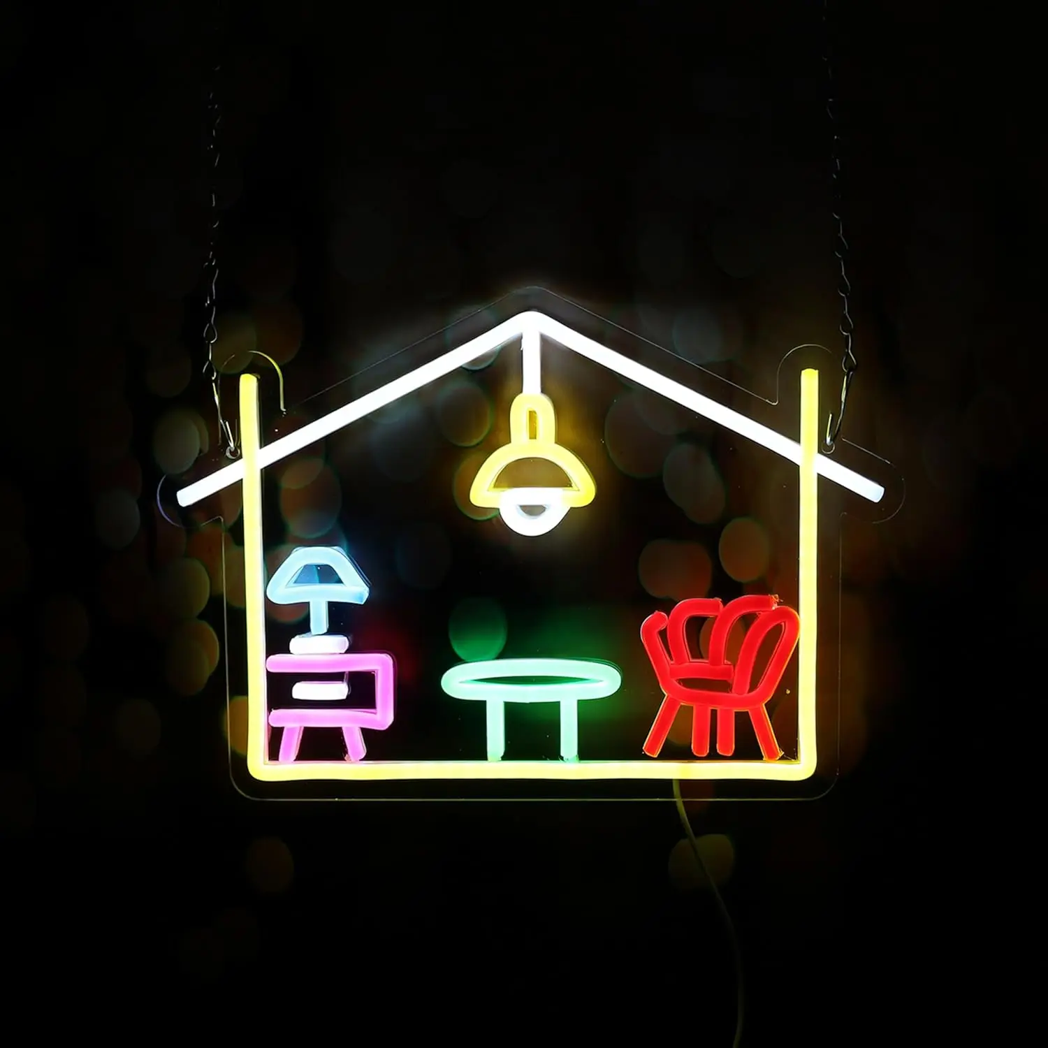 

Home Neon Sign Dimmable Energy-Efficient Night light for Bedroom Man Cave Living Room Decor Party Wall Decor Birthday Art Gifts