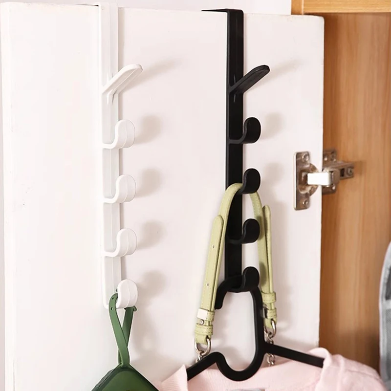 5 قطعة خلف الباب خطاف تعليق المعاطف شماعات خزانة بلاستيكية الباب رف معلق التخزين المنظم رفوف المكتب حامل الأداة