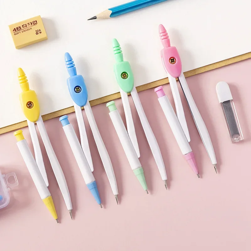 2Sets creative student metal compass set, teaching practical drawing measurement tools, learning teaching aids wholesale