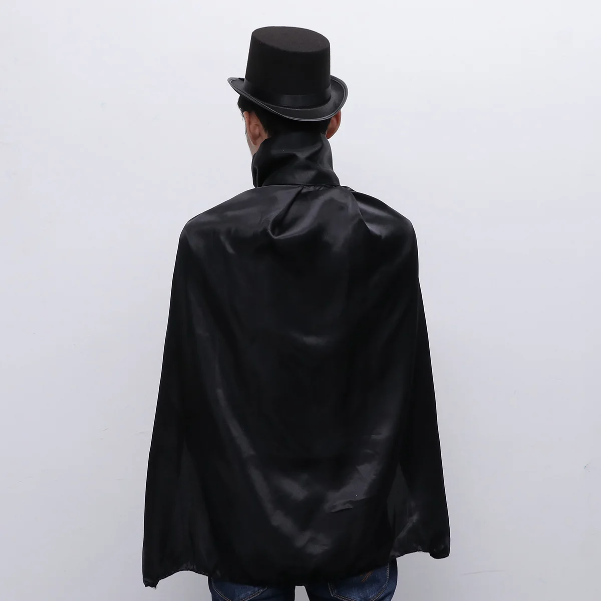 

5pcs Magician Costume Set Kids Halloween Outfit Cloak Hat Gloves Soft Texture Comfortable Easy Clean cosplay Stage Performance