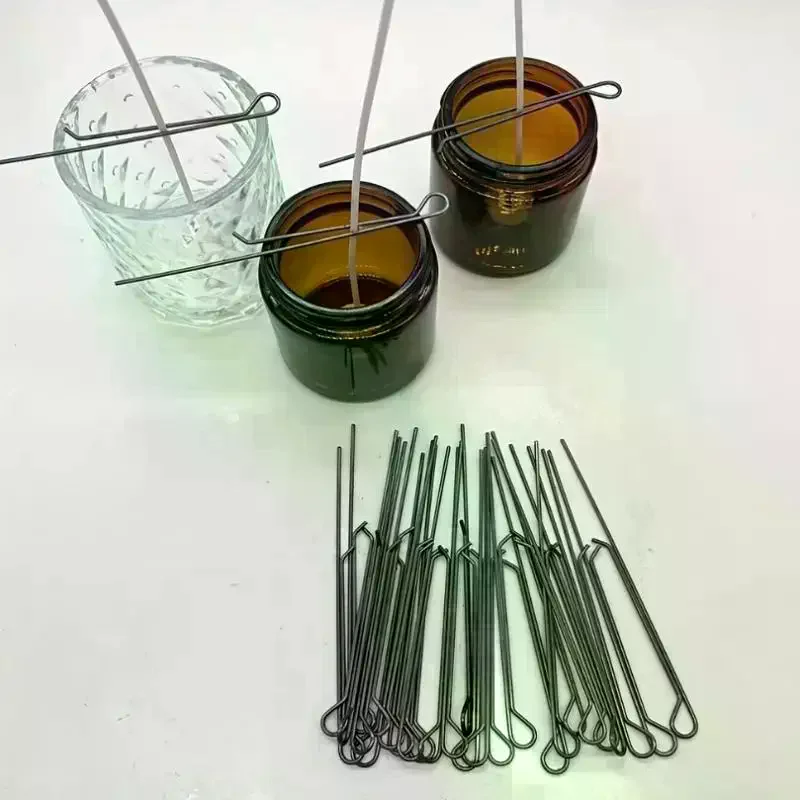 10/20/30Pcs Candle Wick Holder 12cm Metal Wick Fixing Clip High Carbon Steel Wick Support For DIY Scented Candle Making Crafts