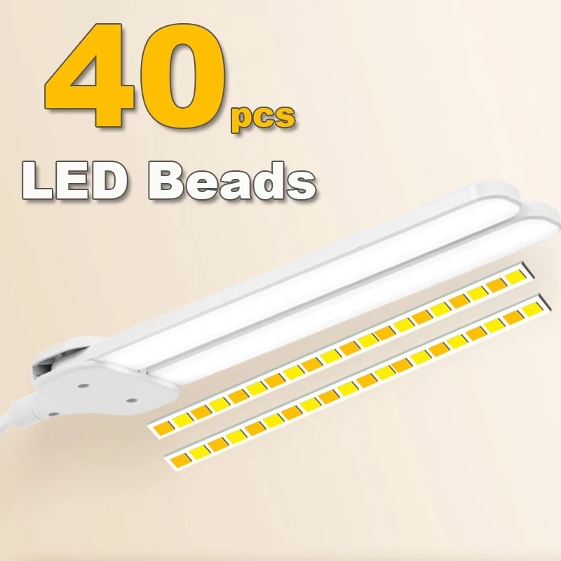 Clip Table Lamp Office Study Soft Night Light USB Rechargeable LED Light Bedtime Reading Infinitely Dimmable Student Desk Lamp