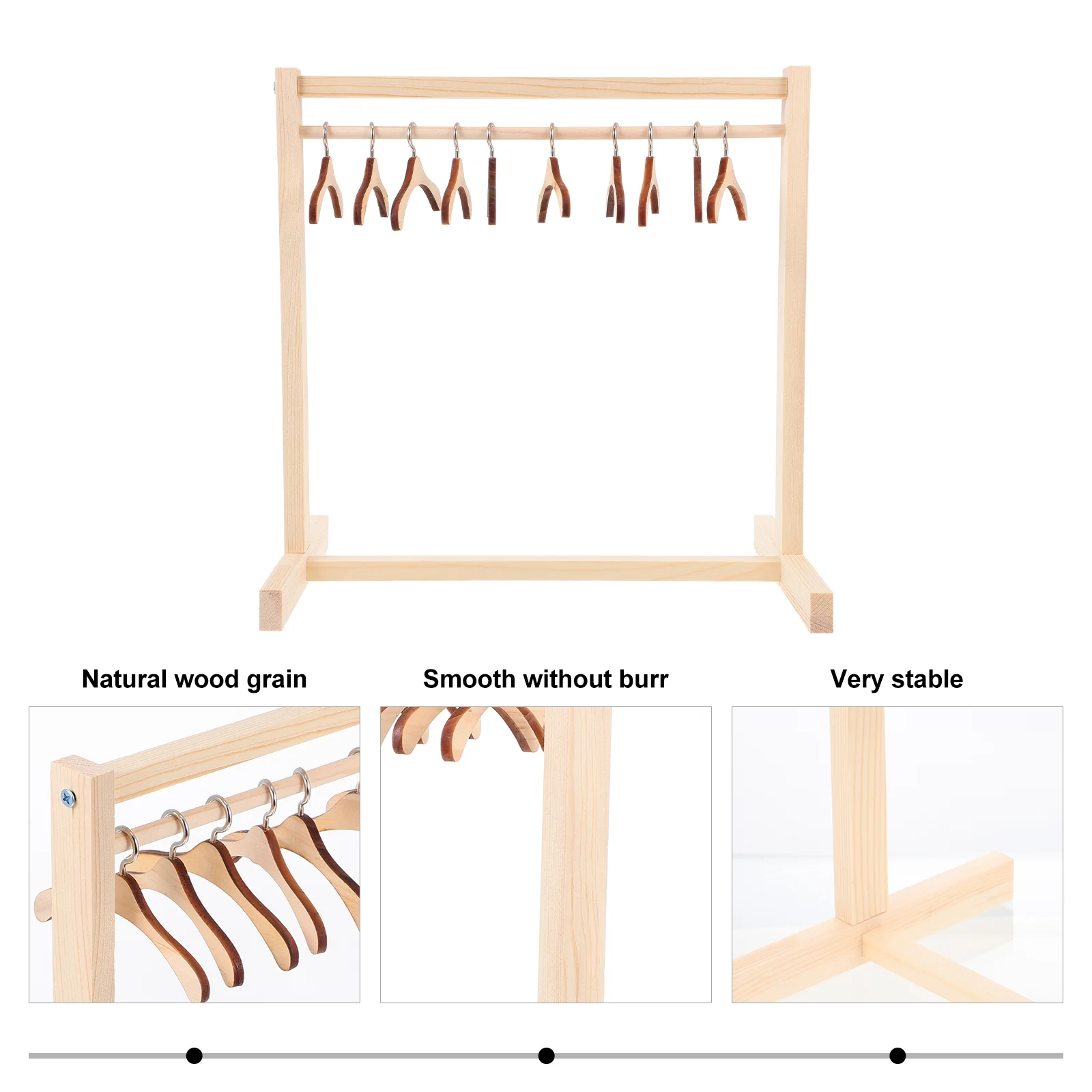 Cintre en bois T1 pour vêtements, pour la maison des courses