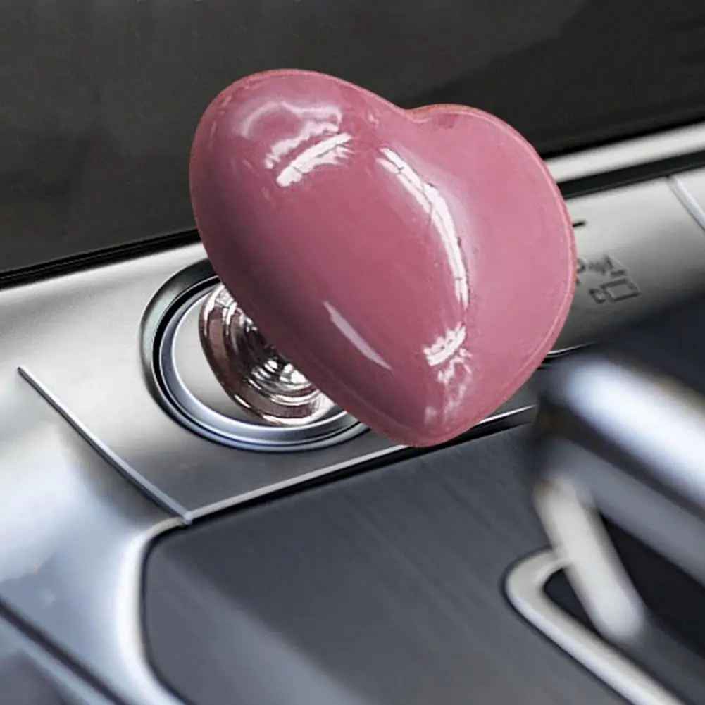 Protective Cover Heart-shaped Car One-touch Start Button Cover for Easy Installation Universal Engine for Automotive for Vehicle