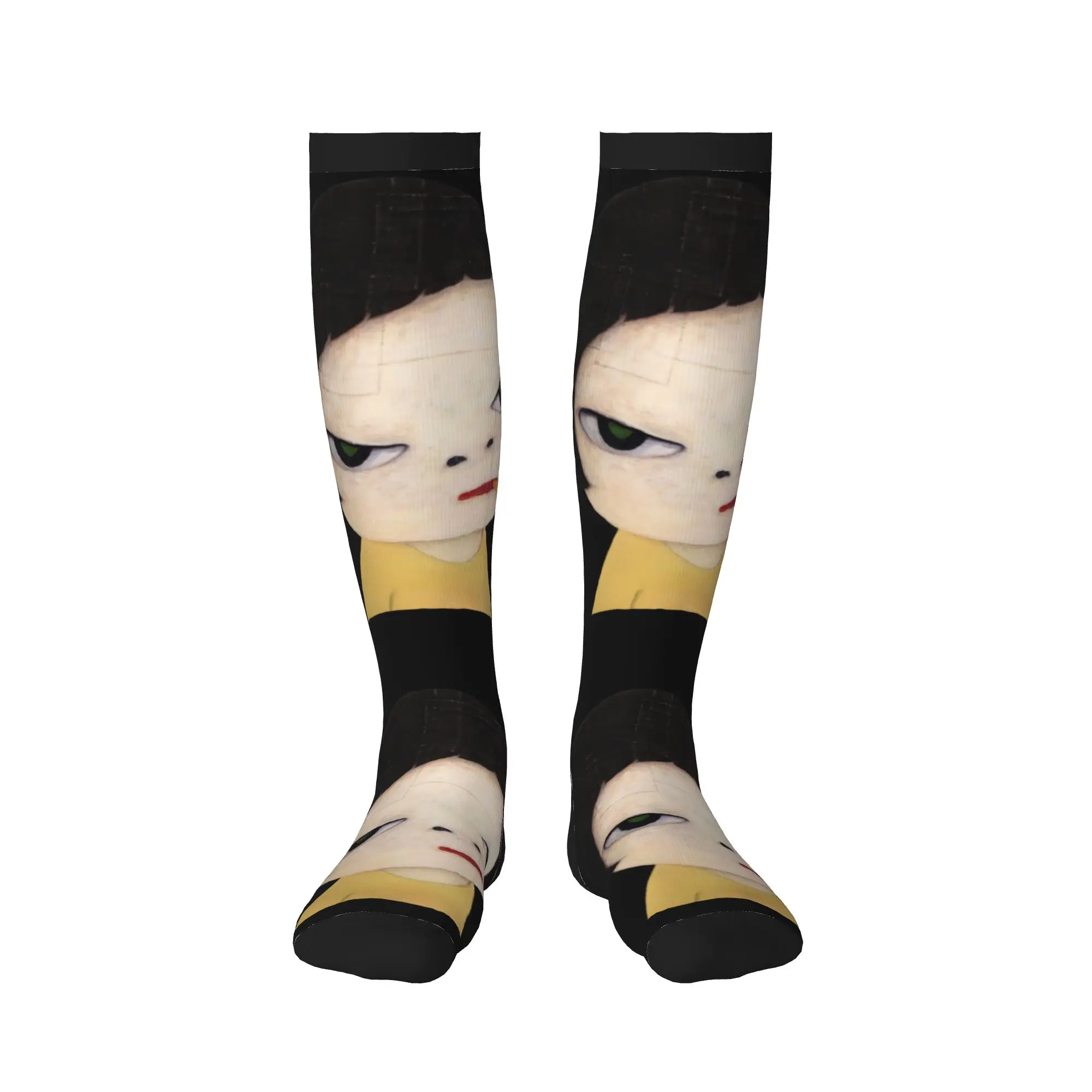 Cute Mens Japanese Cartoon Manga Yoshitomo Nara Dress Socks Unisex Warm Comfortable 3D Printed  Sports Compression Socks