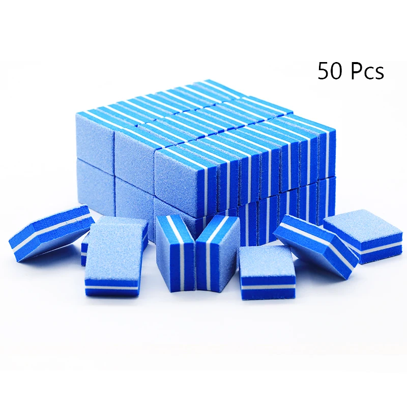 50Pc Professionelle Mini Nail art puffer 100/180 Schleifpapier Maniküre Pflege Datei Schleifen Polieren Nägel Datei Schleifen Ausrüstung Werkzeug