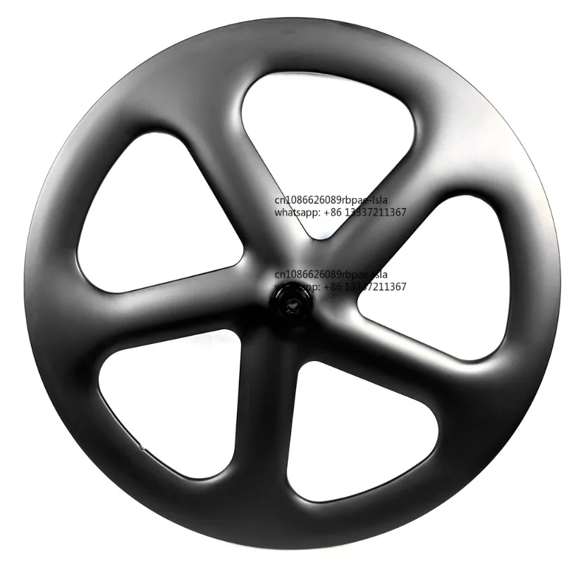 SP-TL5 700C Full Carbon Road /Track Tubeless Bicycle Wheels 24mm Width 55.7mm Depth Fives Spoke Carbon Wheels 2