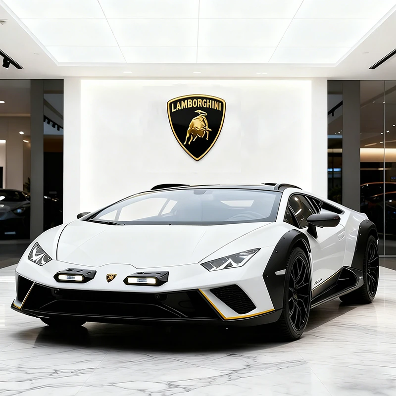 

1:18 Lamborghini Huracan Sterrato Superca, модель автомобиля из сплава, игрушка, литье под давлением металла, звуковой и световой автомобиль, игрушка для детей, автомобиль