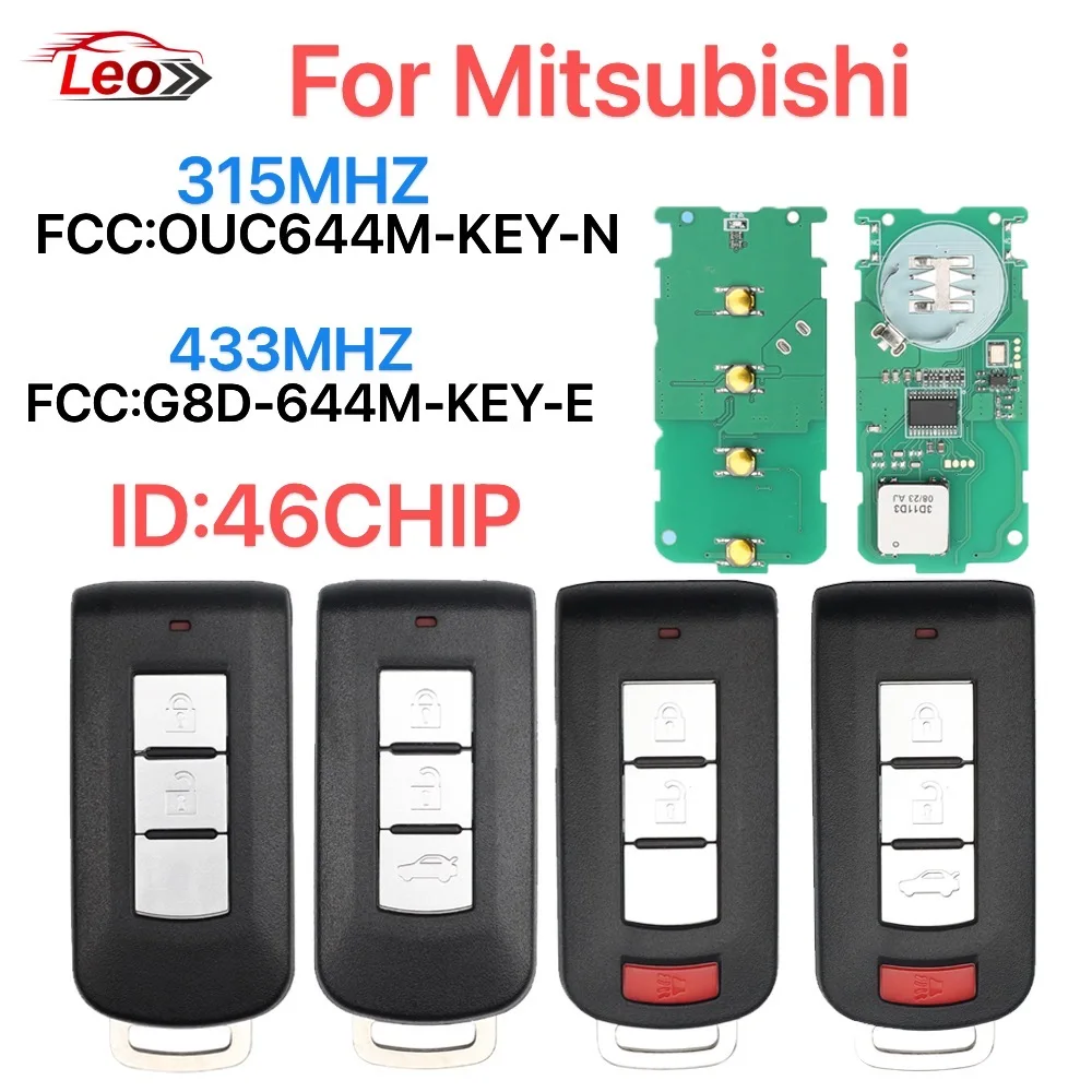 

Leo Car Remote Smart Key For MITSUBISHI ASX Outlander Sport Pajero Shogun Montero Lancer RVR 315/433MHZ ID:46 G8D-644M-KEY-E.