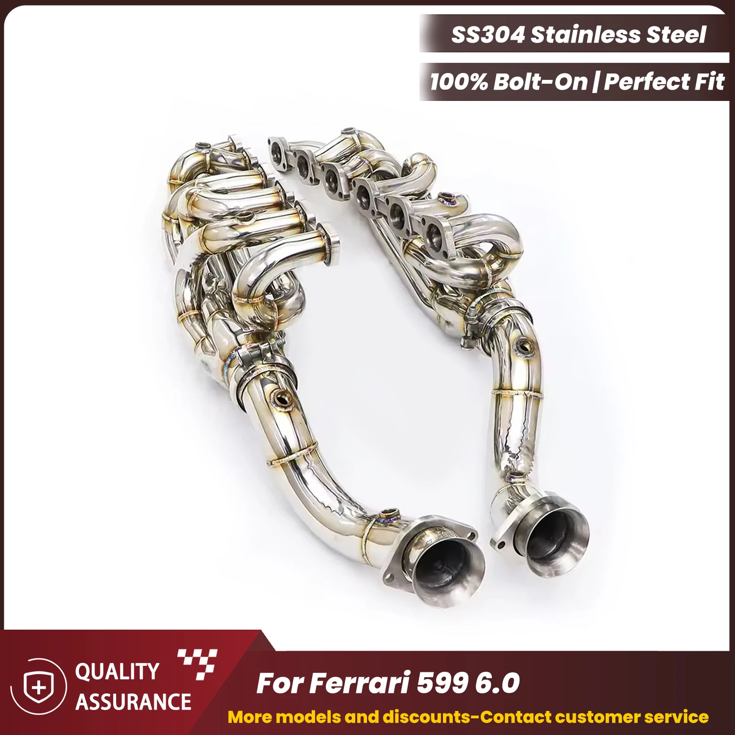 

ECCF Stainless steel Sports Headers For Ferrari 599 6.0 Nice Collectr Aggressive Exhaust Sound High Flow Performance Upgrade