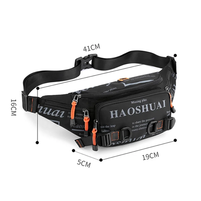 New outdoor men's waist pack fashion casual chest bag cross-border waterproof nylon cloth diagonal multi-functional men's bag