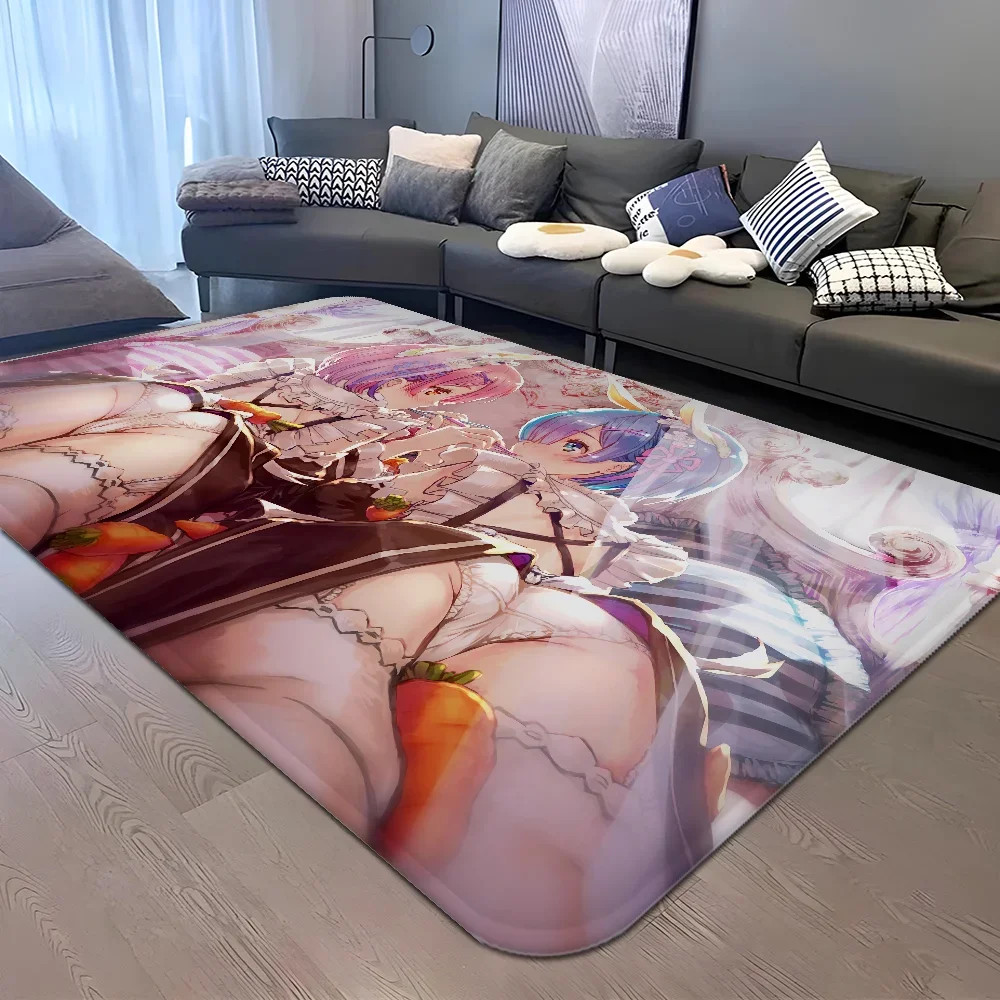 أنيمي مثير فتاة الحمار غرفة الحصير أرخص المضادة للانزلاق غرفة المعيشة الحديثة شرفة المطبوعة السجاد المنزلية