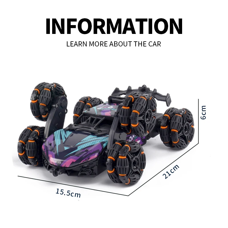 RC Car Children Toys Remote Control Car Toys For Boys Radio Control Six-wheeled Stunt Car Electric Car Kids Toys Gift