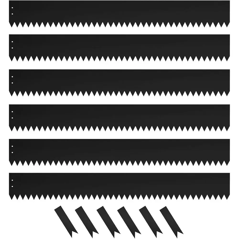 

4 Inch 6-Pack Heavy Duty Galvanized Steel Garden Edging for Lawn and Yard