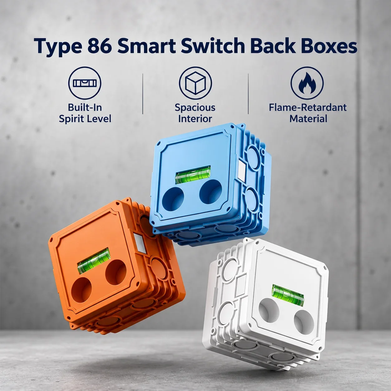 Smart Switch Bottom Box Leveler 86 Type Concealed Deepened Heightening Socket Wire Box for Home Automation