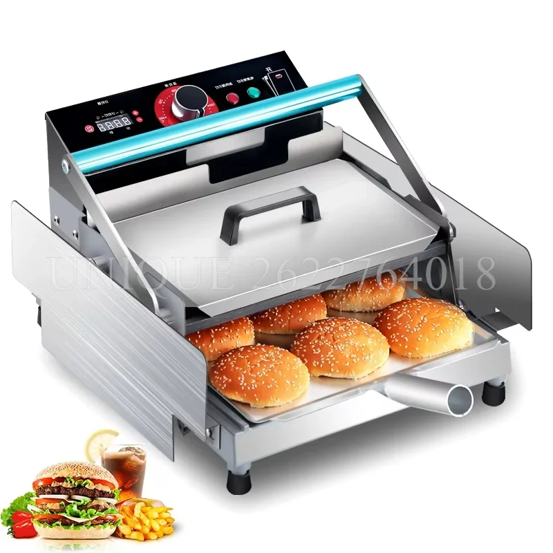 Commercial Electric Burger Bun Toaster Sandwich Maker Touchscreen Bread Toaster Mini Automatic Hamburger Heater Machine