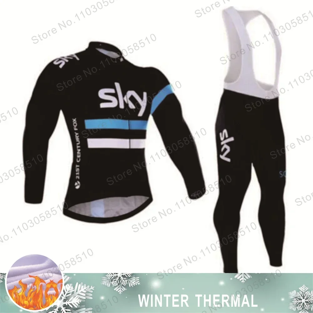 

SKYFUL Winter Thermal Fleece Cycling Jersey Sets Long Sleeve Bicycle Clothing MTB Bike Wear Maillot Ropa Ciclismo Cycling Suit