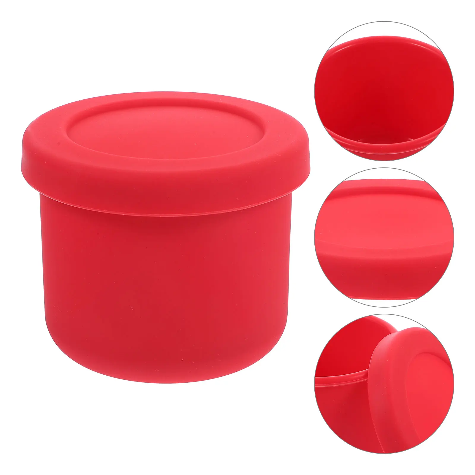 

Refrigerator Silicone Lunch Box Food Containers with Lids Silica Gel Bento Convenient