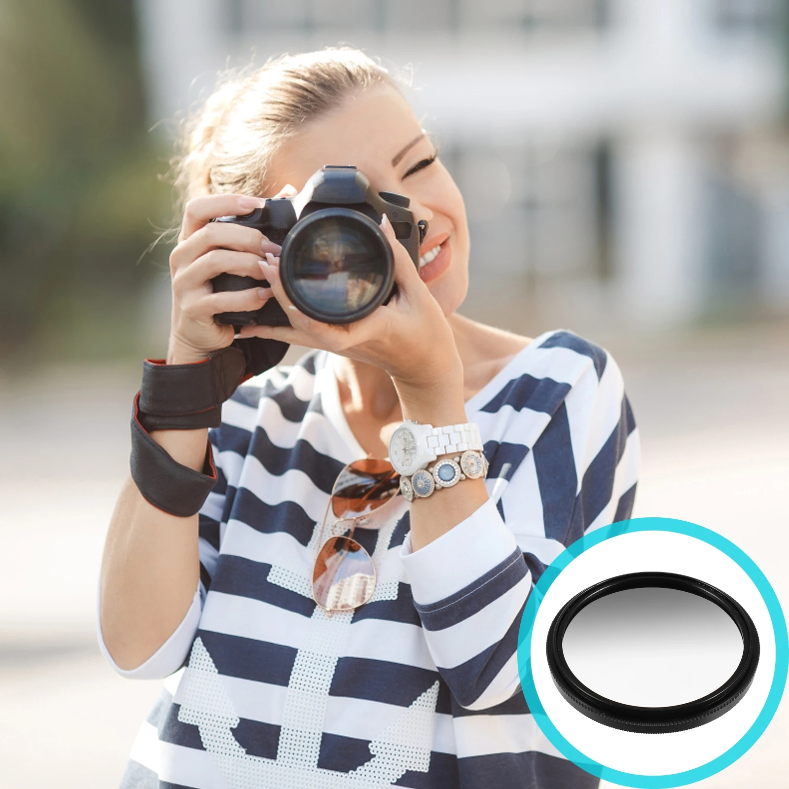 

2Pcs Camera Lens Aluminum Neutral Neutral Density Filter Density Graduated ND for Mirrorless Phone Photography Accessory