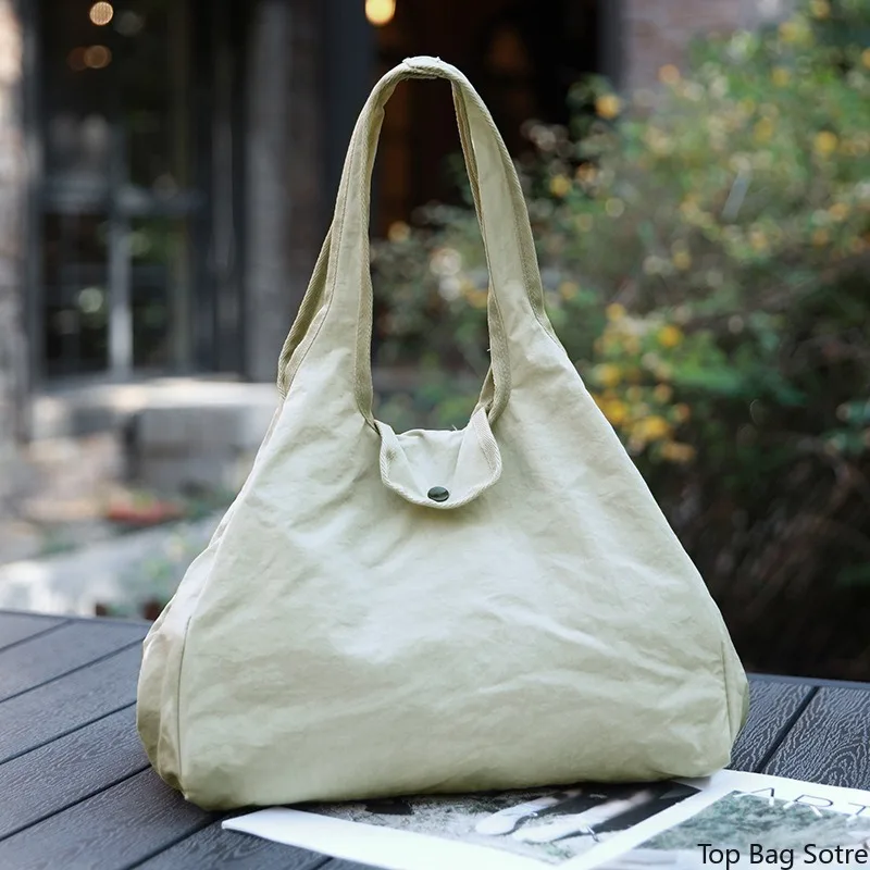 Women's Large Capacity Shoulder Tote Bag Casual Minimalist Slouchy College Student Book Bag Everyday