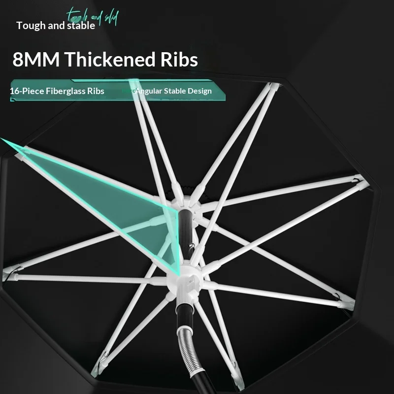 Heavy Duty Outdoor Umbrella Base Pole Clamp Windproof UV Resistant Rustproof Adjustable Universal for Fishing Without a base image 4