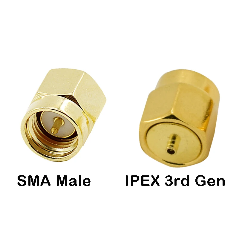 5PCS RF Coaxial Connector SMA male to IPEX 1st Generation test header SMA-J to IPX-JJ terminal 1.9mm IPX socket UFL converter