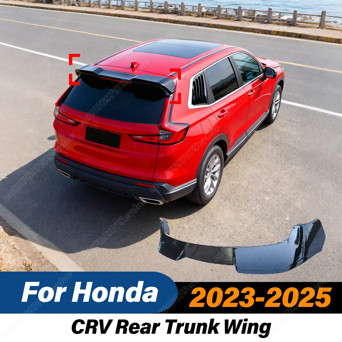 

For Honda CR-V 2023 2024 2025 Rear Trunk Top Wind Wing Spoiler Rear Roof Tail Lid Lip Exterior BodyKits Auto Tuning Decoration
