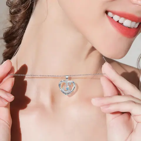 बहन के लिए दिल के आकार का चाँद कॉपर ज़िरकोनिया हार, मैं तुम्हें चाँद तक और वापस प्यार करता हूँ, आशीर्वाद कार्ड और उपहार बॉक्स के साथ जन्मदिन 8 best sales बहन के जन्मदिन का उपहार - №2