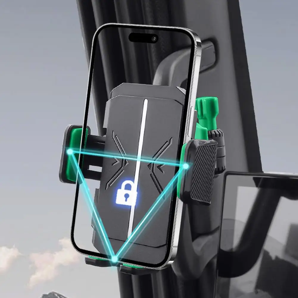 Stoßfester Auto-Handyhalter, robuste LKW-Halterung für Handgriffe, Anti-Shake-Handyständer für Bagger und Lader – Detail 12