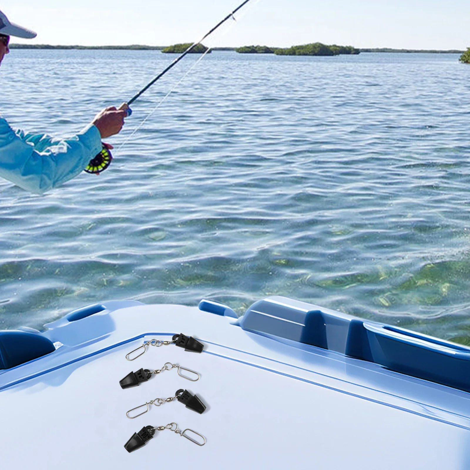 

Set of 4 Downrigger Cable Terminators for Fishing Trolling Cable Connection in Both For Saltwater and Freshwater