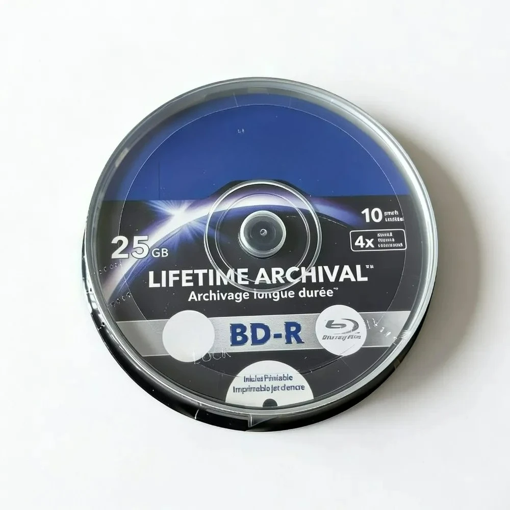 FOR M-DISC BD-R 25GB 4X Permanent Recordable Blu-Ray Discs 10Pcs Lifetime Archival Storage InkJet Printable