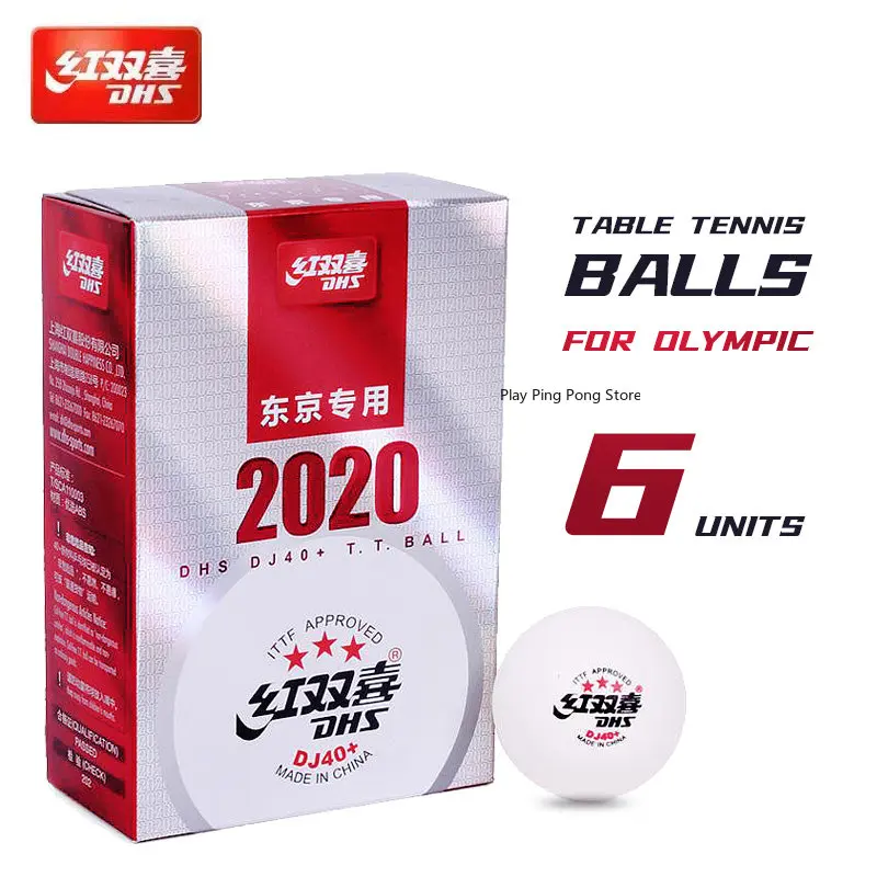 

Original DHS DJ40+ Ping Pong Balls 3 Stars Professional Table Tennis Balls ABS New Material for Olympic Standard