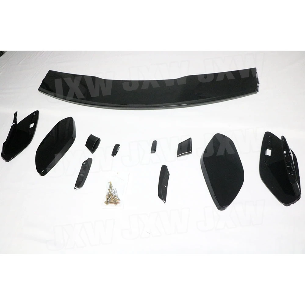 JXWANCF ABS أسود لامع خلفي الجذع الشفاه سبويلر لبنز A-Class A180 A200 A260 W176 لأجنحة المفسد الخلفي AMG ABS