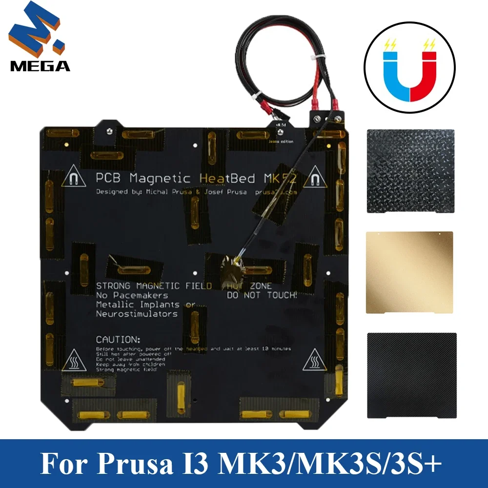 Для Prusa i3 MK3S +/MK3/MK3S 3d-принтер MK52 Кровать с подогревом 24 В Магниты Кровать с подогревом MK2.5S Горячая кровать prusa i3 MK3S Тарелка для сборки