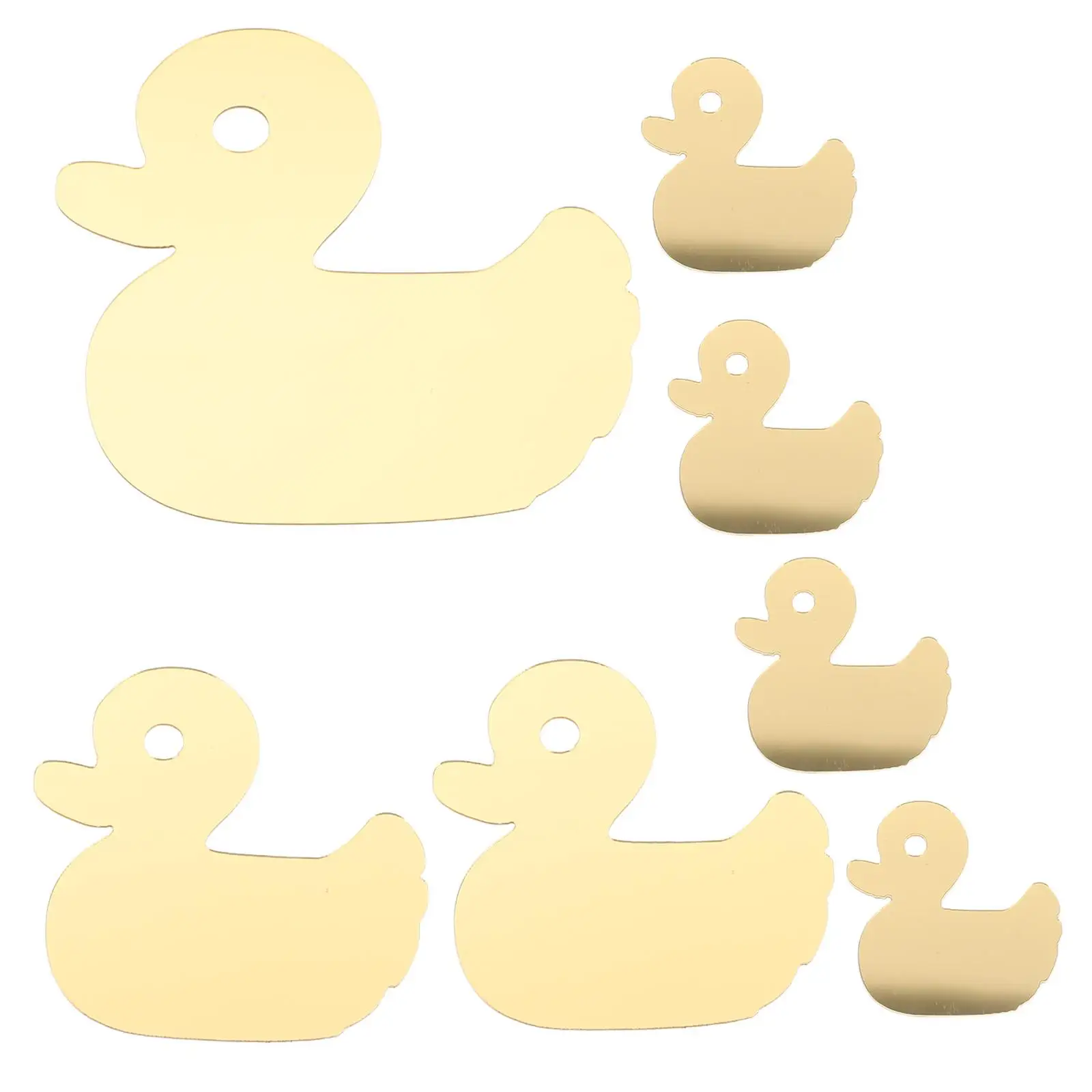 

7 Pcs Wall Sticker Vintage Bath Decoration Bathroom Home Three Dimensional Mirror Decals Wallpaper Stickers