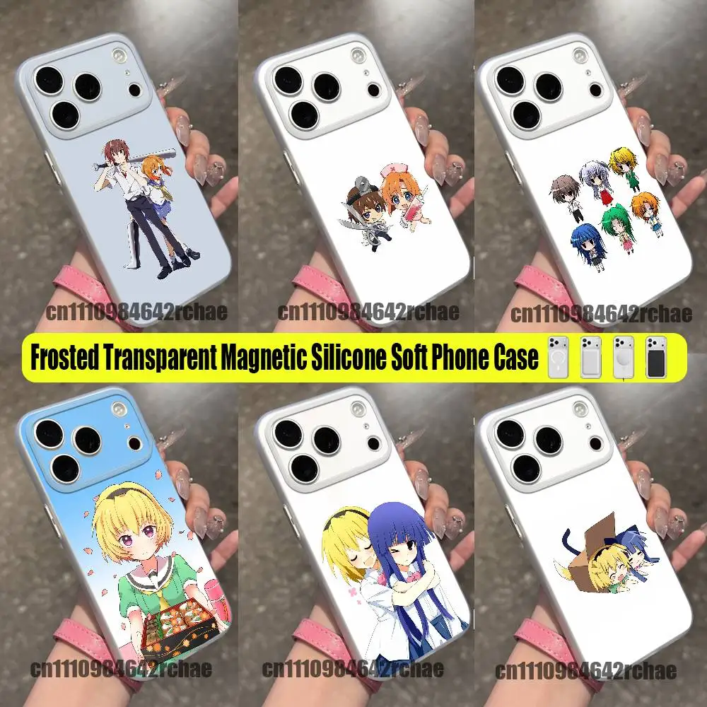 For Higurashi When They Cry Phone Case For iPhone 14 16 18 12 15 13 17 11 Pro Max Plus Mini For Magsafe Magnetic Clear