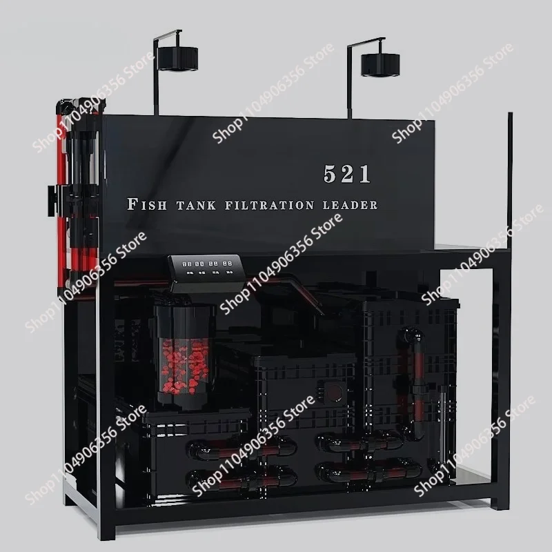 Plastic ABS fish tank bottom filtration system with airflow and siphon functions for aquarium filtration