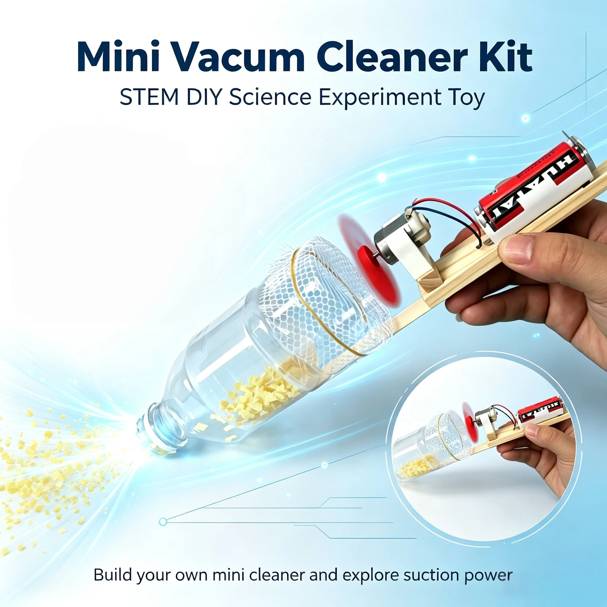 Science Hobby Kit - DIY Mini Vacuum Cleaner STEM Assembly