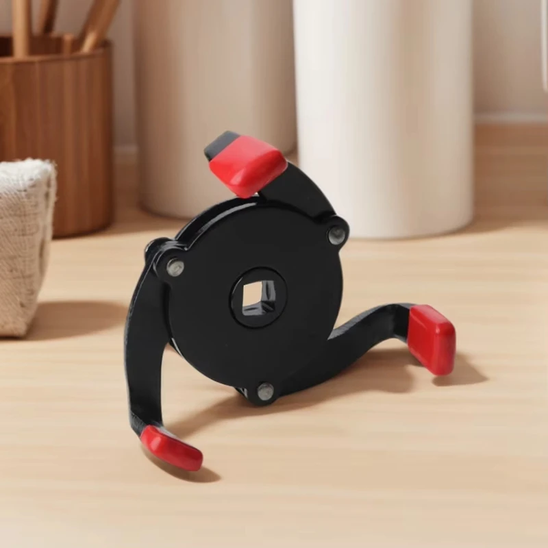 MAKE-ユニバーサルオイルフィルターレンチ調整可能な 3 顎オイルフィルター取り外しツール 3 顎フィルターレンチ車のオイルフィルター取り外し用