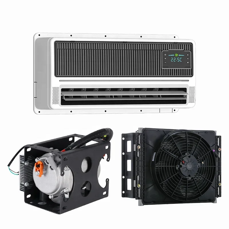 24V Semi Truck Tractor RV AC Unit 12V Parking Air Conditioner AC.161.132 Electric Car Air Conditioning System Van Bus Caravan