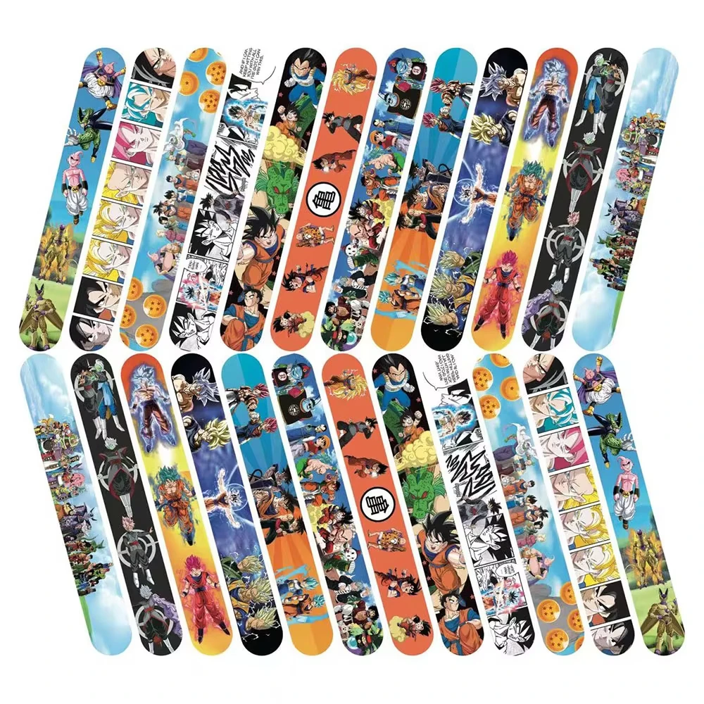 12/24/36pcs Anime Dragoned Ball Slap Bracelets Birthday Party Decoration Children's Cartoon Wrist Bracelet Party Favor Toys Gift