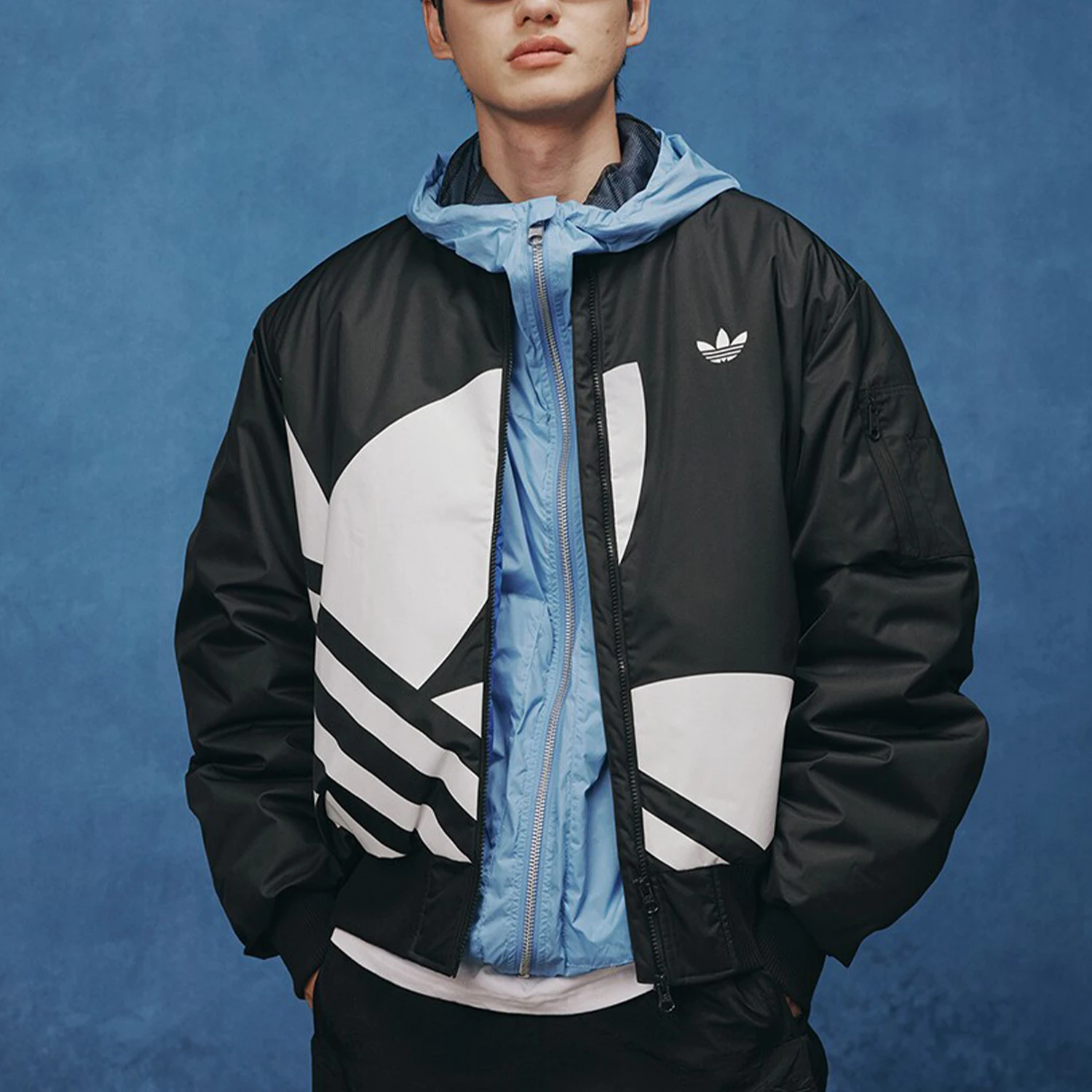 Adidas genuine Three Stripes Unisex Retro Stand Collar Jacket JL8380