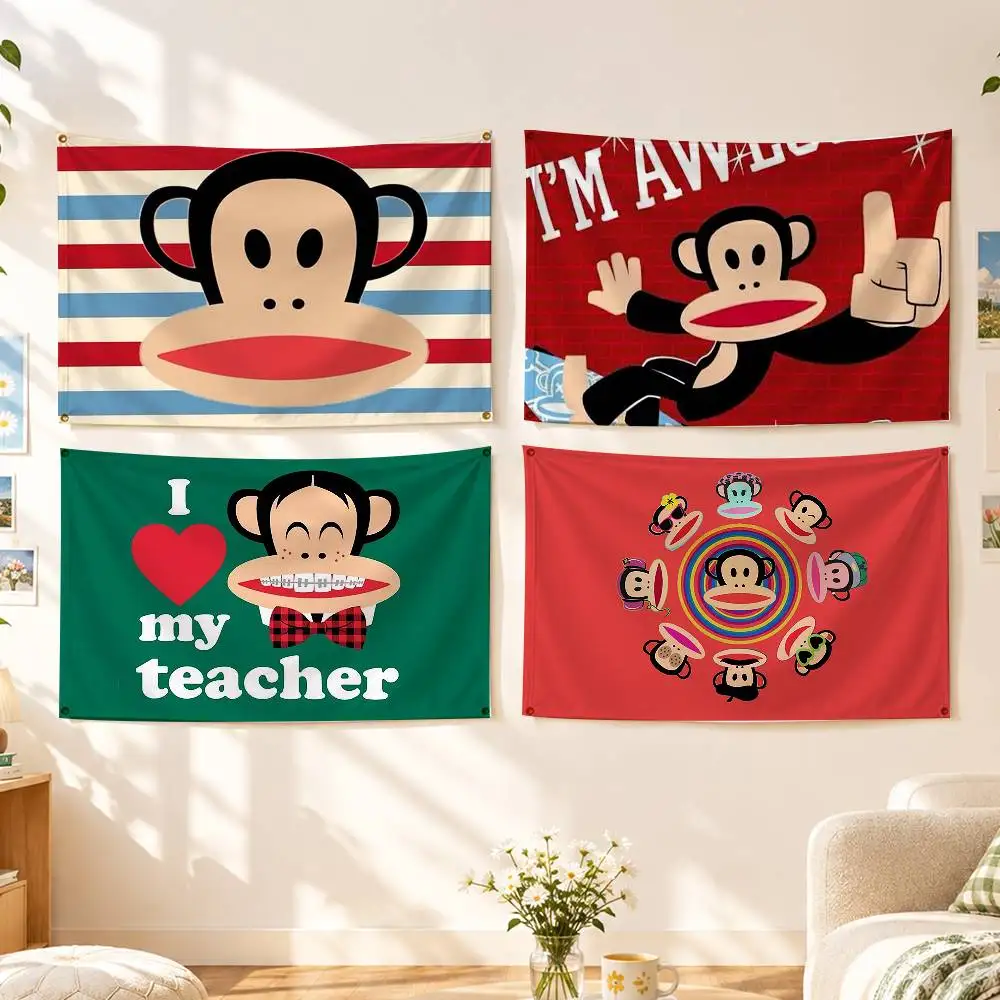 Cartoon P-Pauls-F-Frank Flags Wall Hanging Background Art Banner for Bedroom Home Outdoor Decor