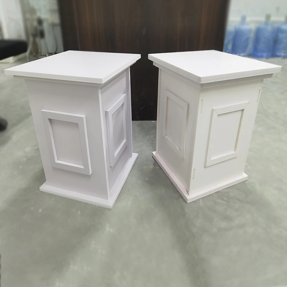 Top Wedding Banquet Decoration Supplies Acrylic Flower Desert Table Cylindrical Base Cake Display Stand