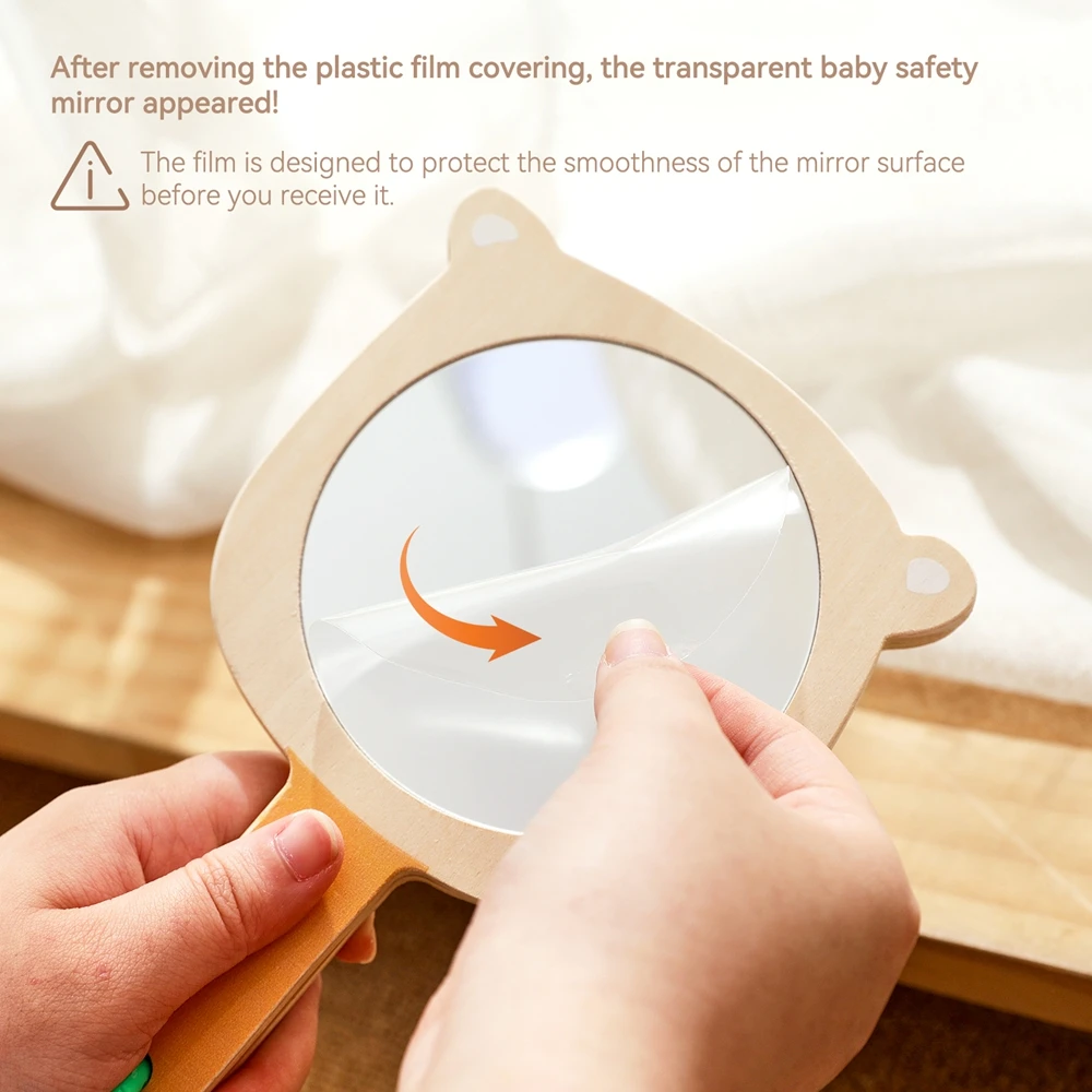 Giocattolo Montessori Cognizione emotiva del bambino Specchio del fumetto Apprendimento dell'espressione facciale per la carta di espressione emotiva dei neonati