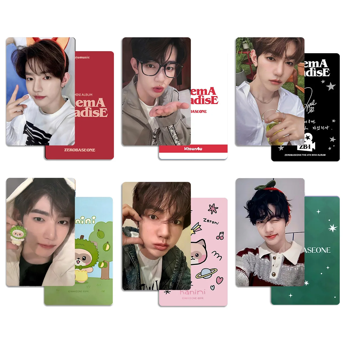 Korean Boy Band ZB1 ZEROBASEONE Cinema Paradise Bonus Card HANINI Lomo Card ZHANG HAO Album Cards Fans Collection Gift