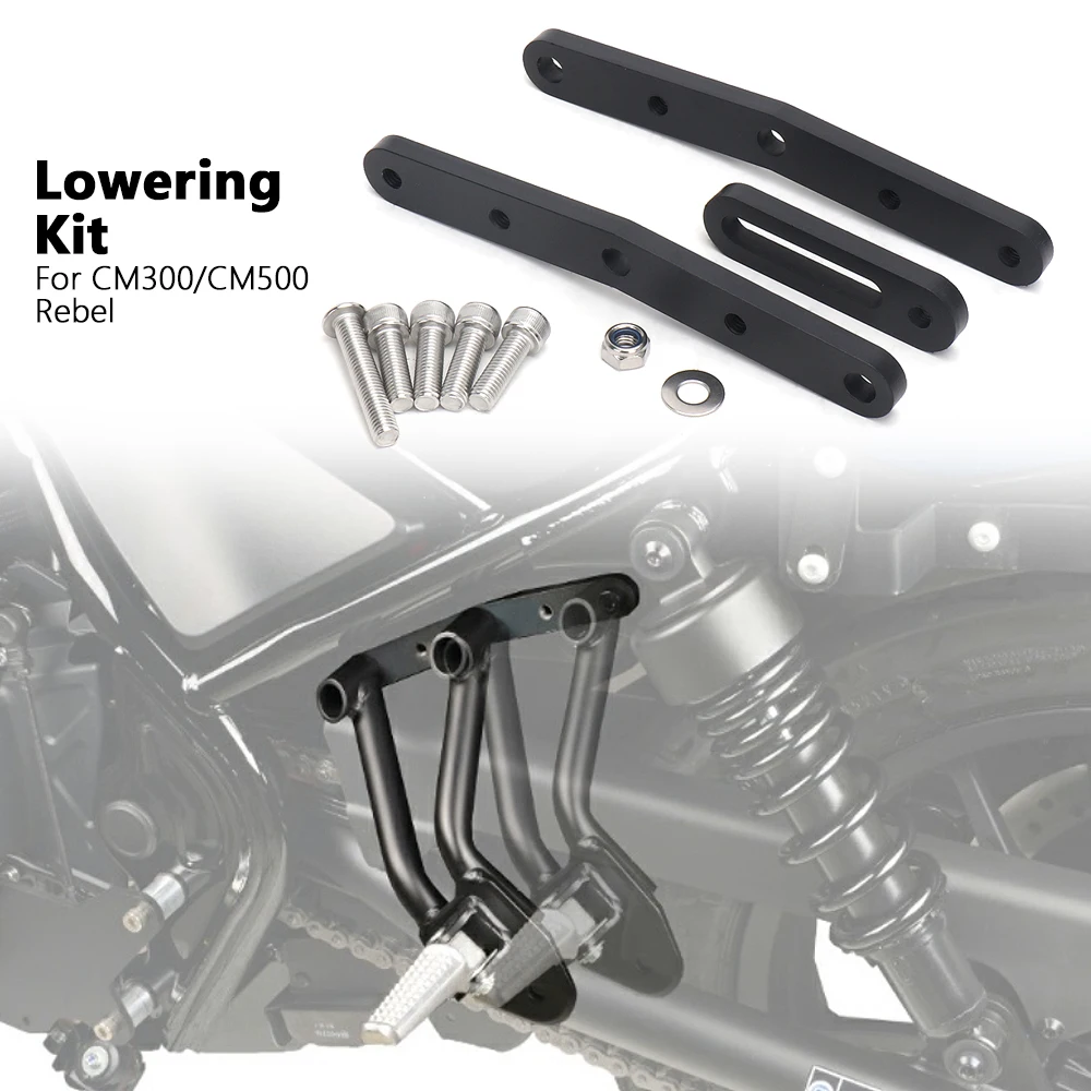 

Motorcycle Accessories For Honda CM500 CM300 Rebel CM 500 CM 300 Passenger Footrest Lowering 40mm/80mm Kit Foot Pegs Footpeg