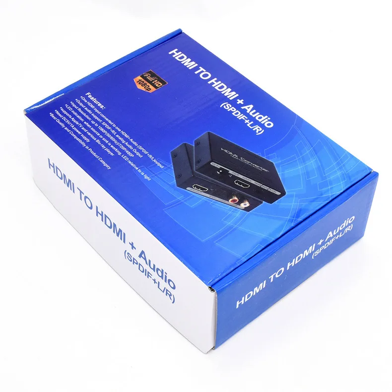 1080P HDMI to Optical Toslink Spdif R/L RCA 5.1CH HDMI Audio Extractor Splitter Video Audio Converter for PS4 Xbox DVD HDTV